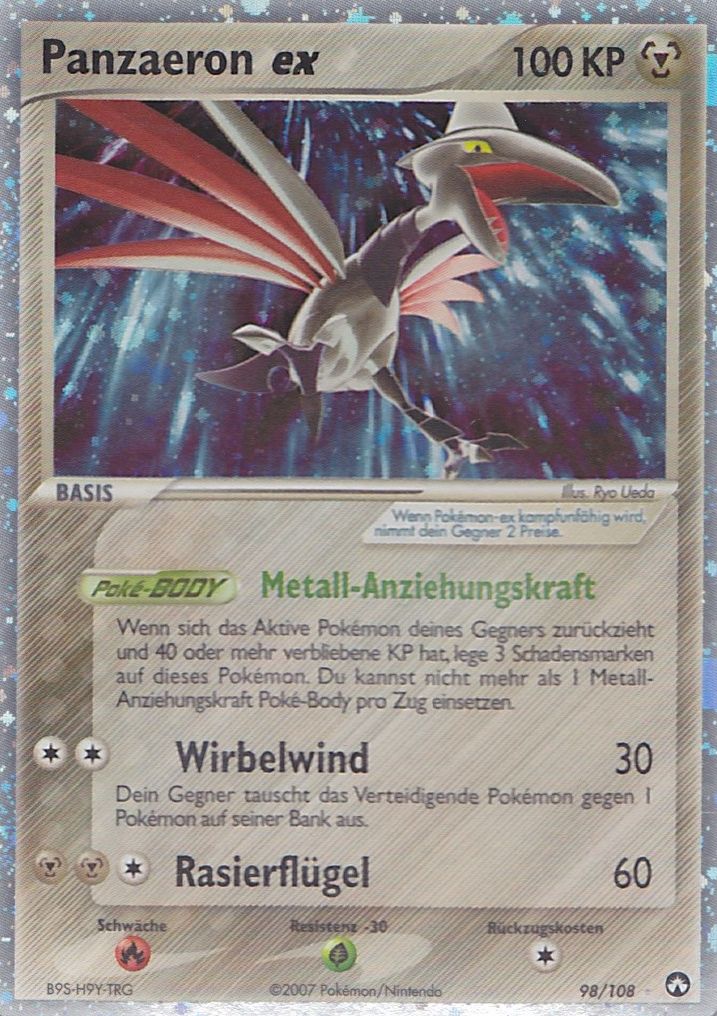 Panzaeron ex 98 — EX Power Keepers (German Pokémon TCG card)