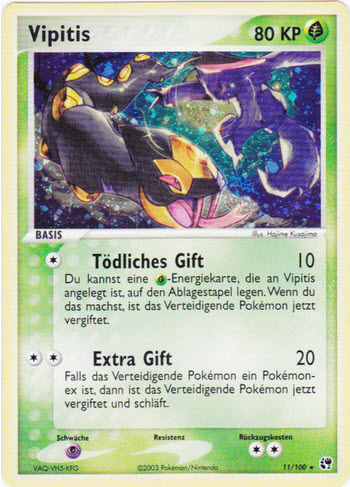 Vipitis 11 — EX Sandsturm (German Pokémon TCG card)