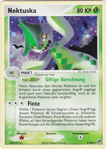 Noktuska 2 — EX Sandsturm (German Pokémon TCG card)