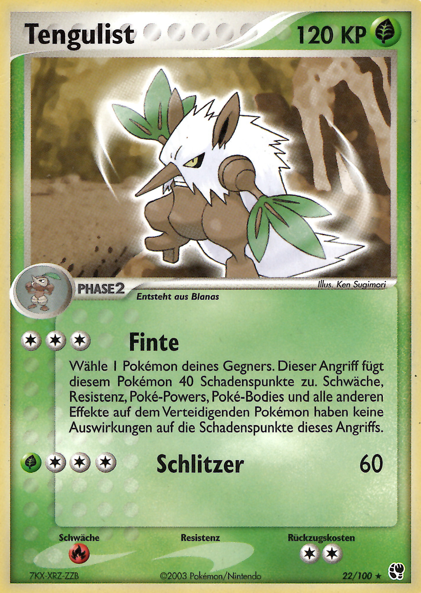 Tengulist 22 — EX Sandsturm (German Pokémon TCG card)
