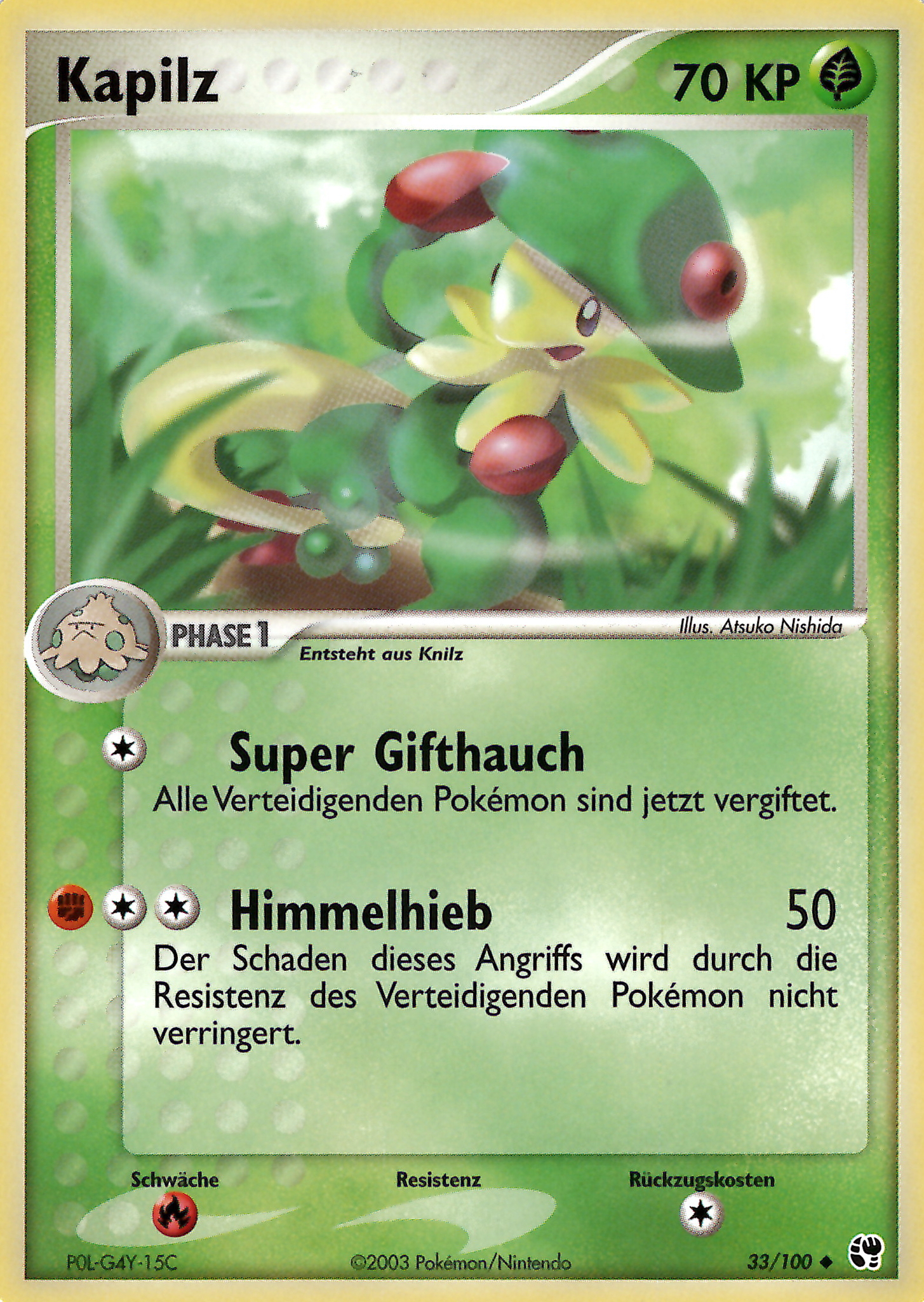 Kapilz 33 — EX Sandsturm (German Pokémon TCG card)