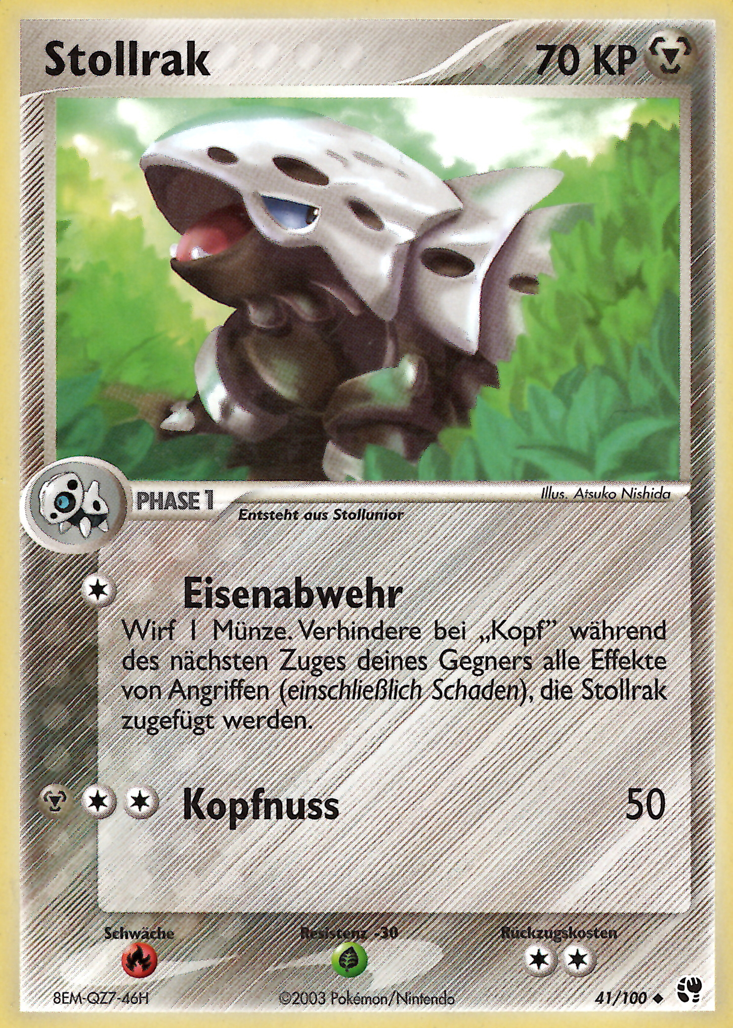 Stollrak 41 — EX Sandsturm (German Pokémon TCG card)