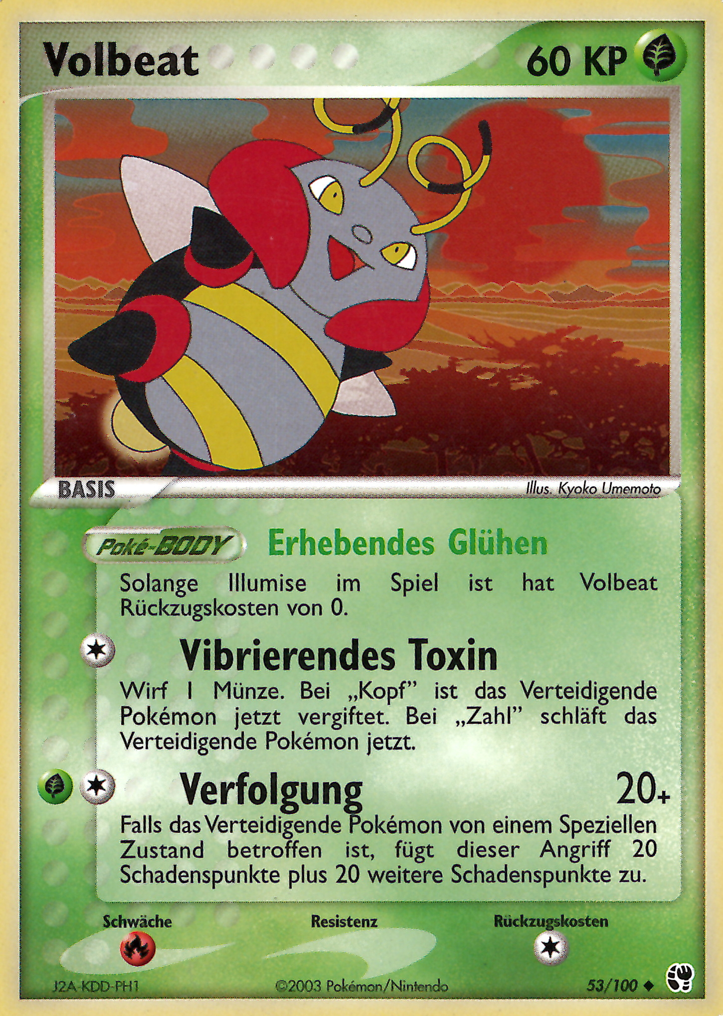 Volbeat 53 — EX Sandsturm (German Pokémon TCG card)