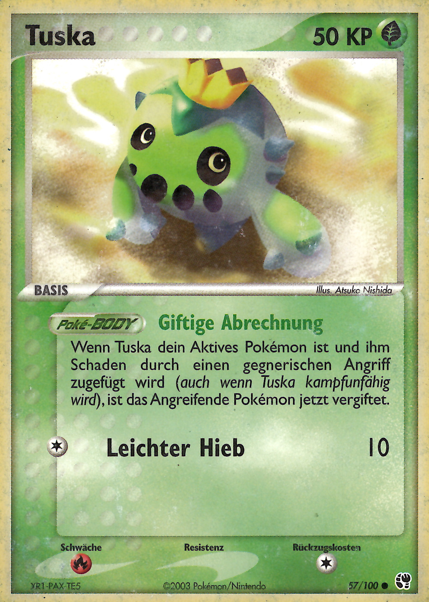 Tuska 57 — EX Sandsturm (German Pokémon TCG card)