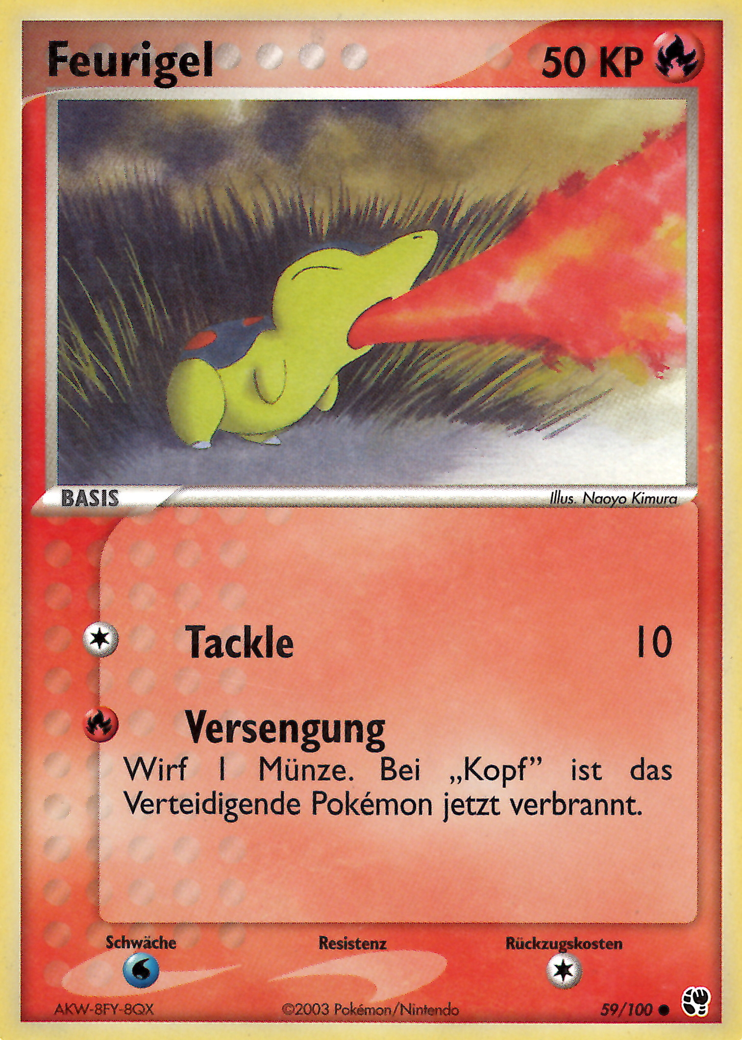 Feurigel 59 — EX Sandsturm (German Pokémon TCG card)
