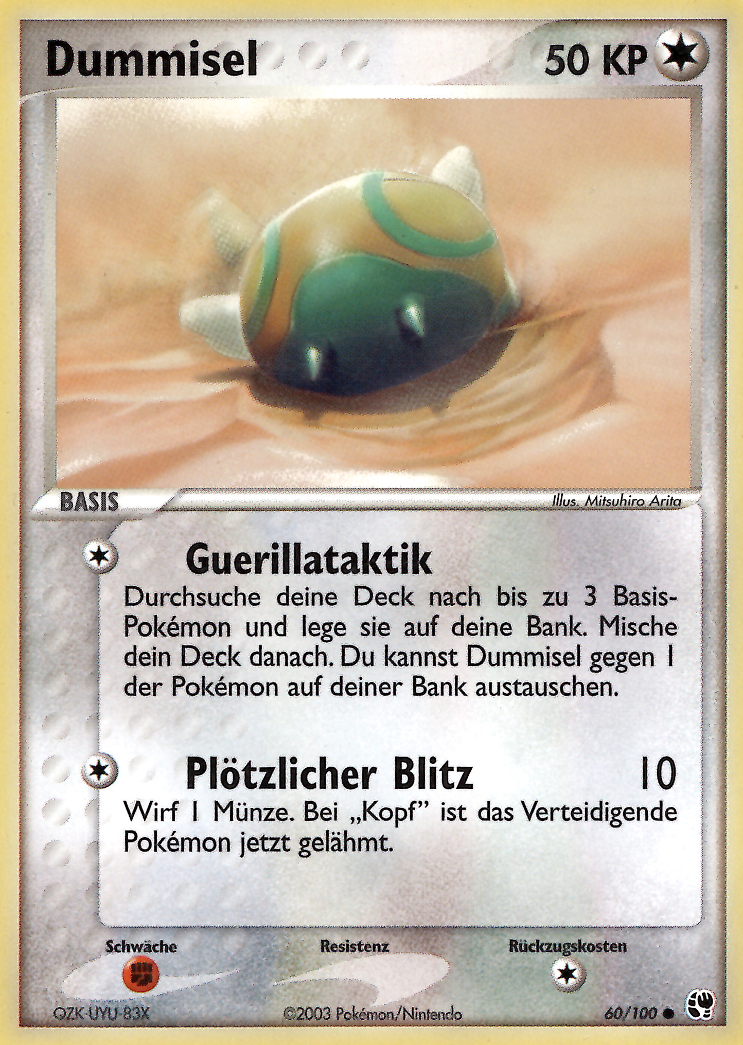 Dummisel 60 — EX Sandsturm (German Pokémon TCG card)