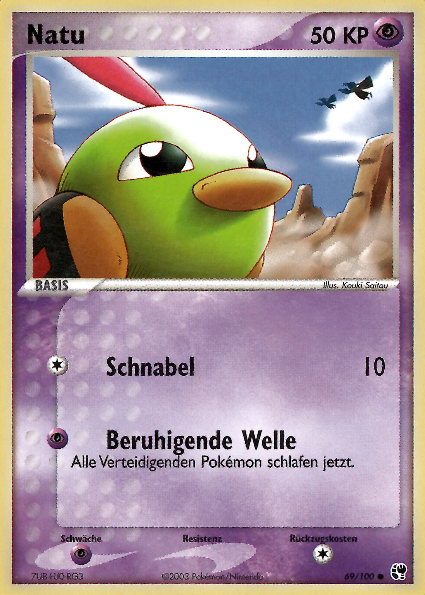 Natu 69 — EX Sandsturm (German Pokémon TCG card)