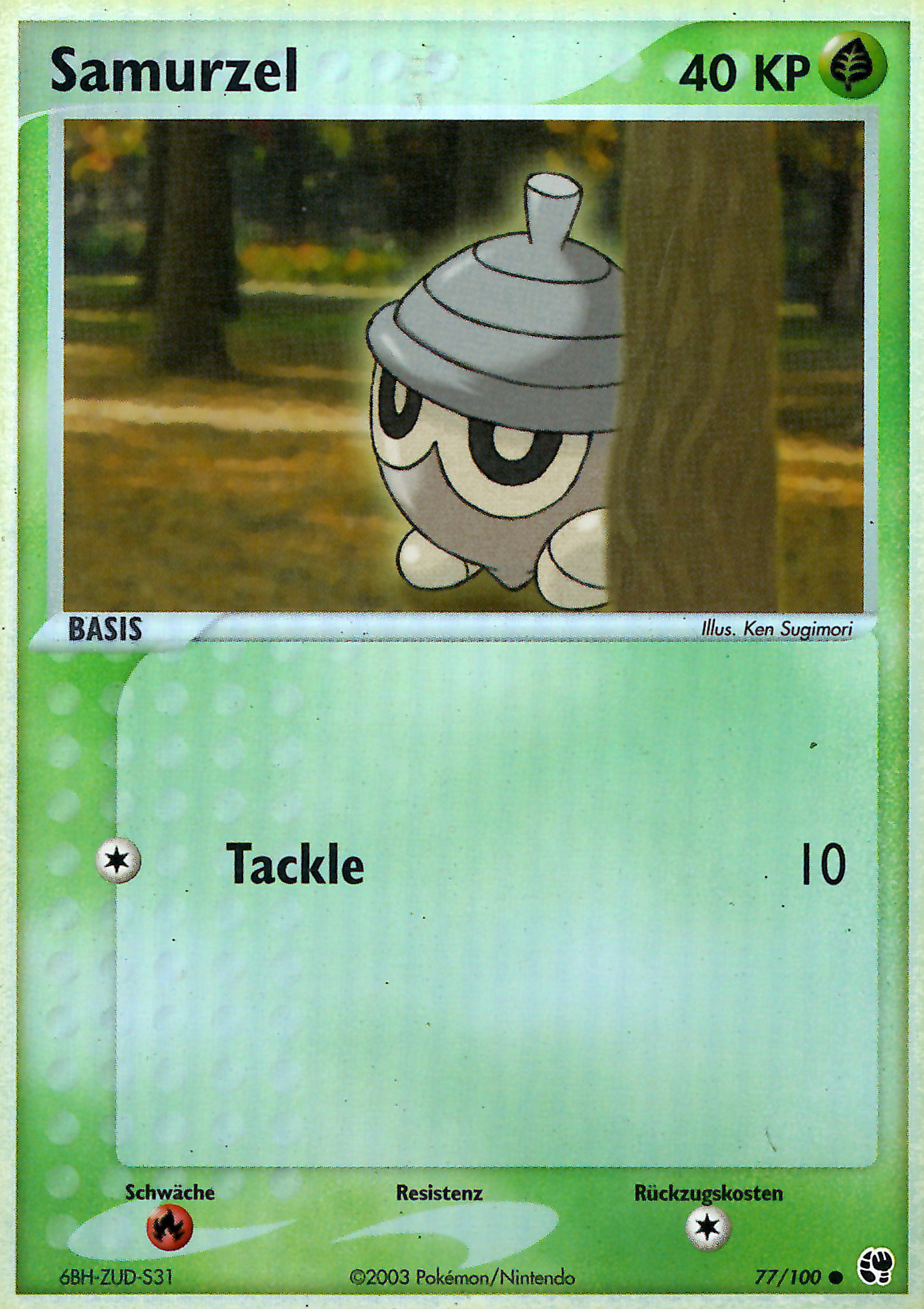 Samurzel 77 — EX Sandsturm (German Pokémon TCG card)