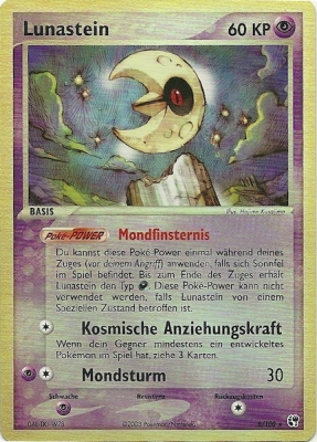 Lunastein 8 — EX Sandsturm (German Pokémon TCG card)