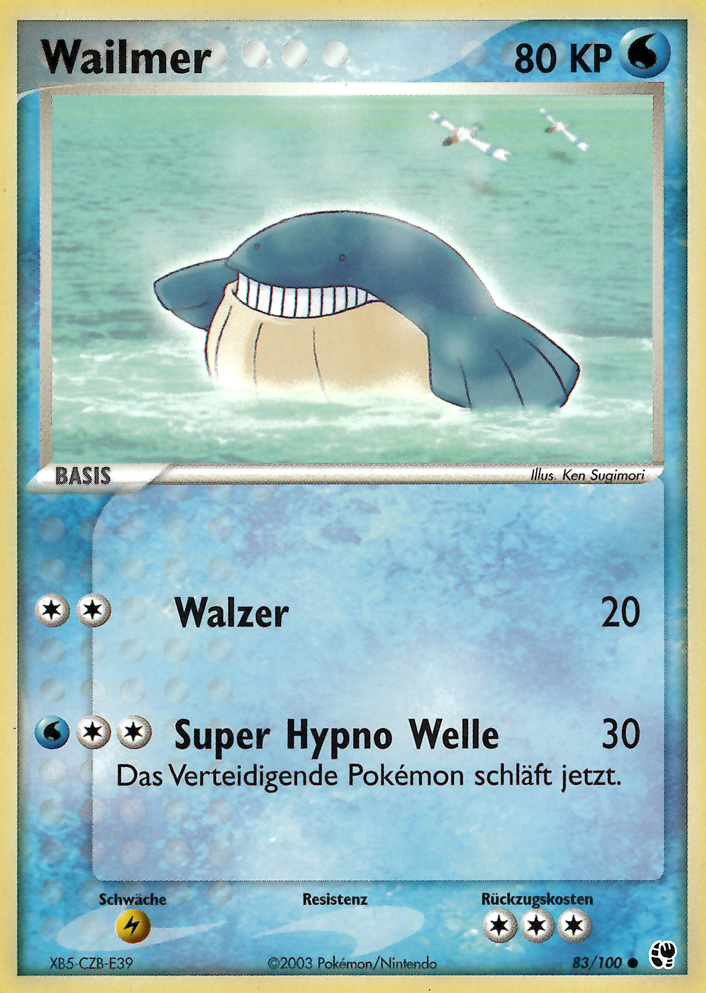 Wailmer 83 — EX Sandsturm (German Pokémon TCG card)