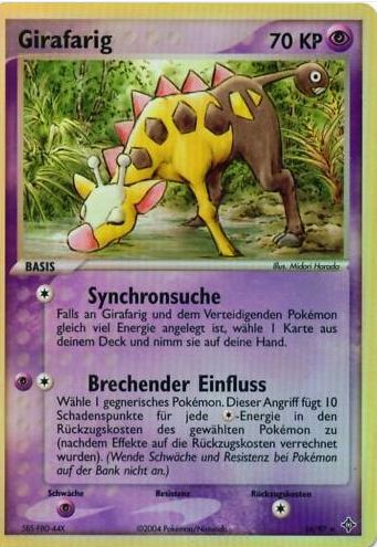 Girafarig 16 — EX Drache (German Pokémon TCG card)