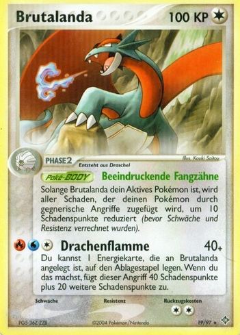 Brutalanda 19 — EX Drache (German Pokémon TCG card)