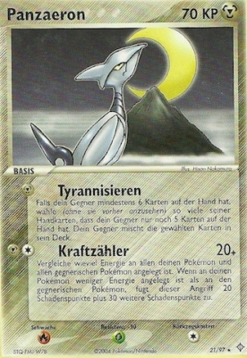 Panzaeron 21 — EX Drache (German Pokémon TCG card)