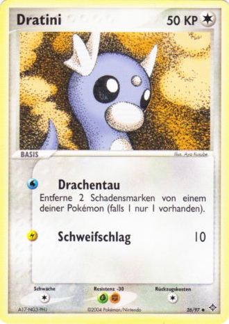 Dratini 26 — EX Drache (German Pokémon TCG card)