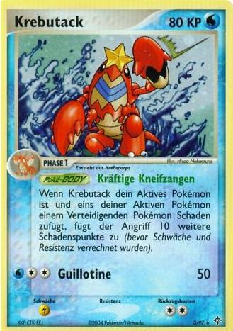 Krebutack 3 — EX Drache (German Pokémon TCG card)