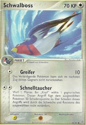 Schwalboss 45 — EX Drache (German Pokémon TCG card)