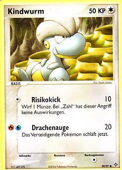 Kindwurm 50 — EX Drache (German Pokémon TCG card)