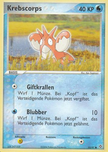 Krebscorps 52 — EX Drache (German Pokémon TCG card)
