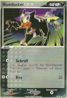 Hunduster 59 — EX Drache (German Pokémon TCG card)