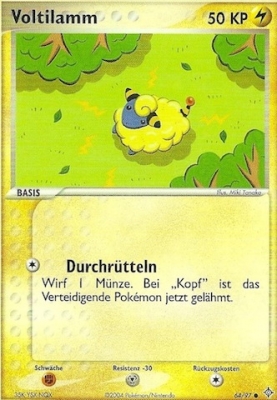 Voltilamm 64 — EX Drache (German Pokémon TCG card)