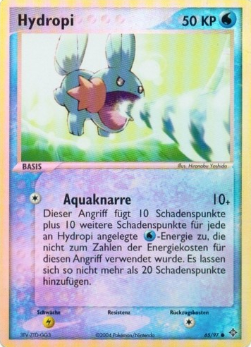 Hydropi 65 — EX Drache (German Pokémon TCG card)