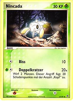 Nincada 67 — EX Drache (German Pokémon TCG card)