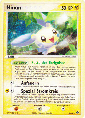 Minun 7 — EX Drache (German Pokémon TCG card)