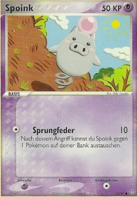 Spoink 73 — EX Drache (German Pokémon TCG card)