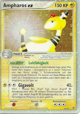 Ampharos ex 89 — EX Drache (German Pokémon TCG card)