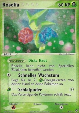 Roselia 9 — EX Drache (German Pokémon TCG card)