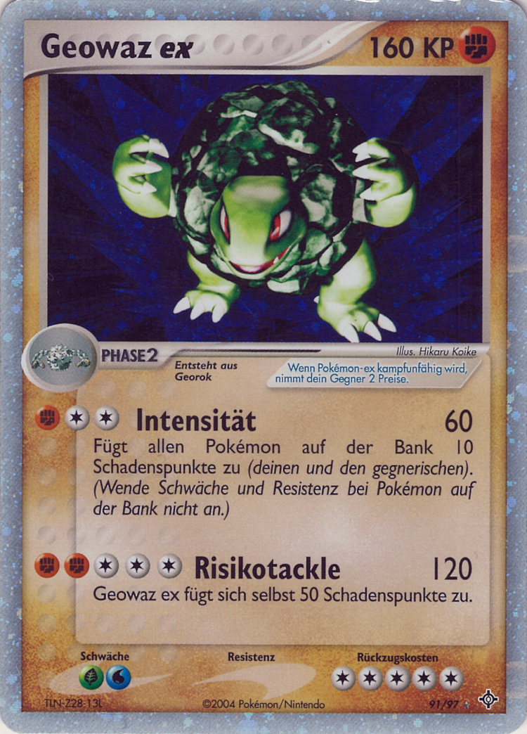 Geowaz ex 91 — EX Drache (German Pokémon TCG card)