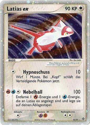 Latias ex 93 — EX Drache (German Pokémon TCG card)
