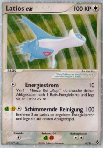Latios ex 94 — EX Drache (German Pokémon TCG card)