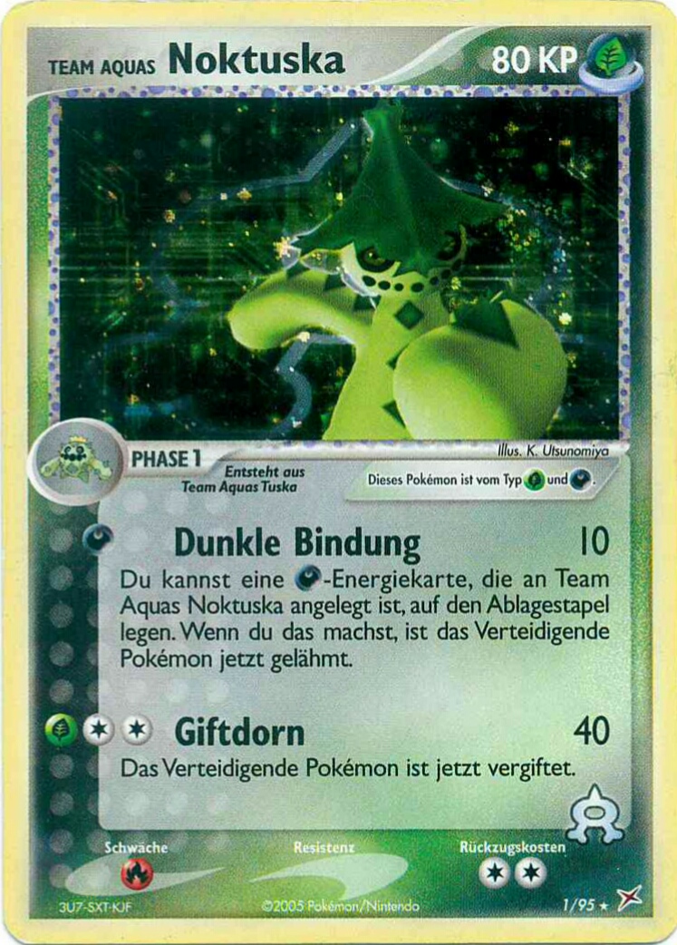 Team Aquas Noktuska 1 — EX Team Magma vs Team Aqua (German Pokémon TCG card)