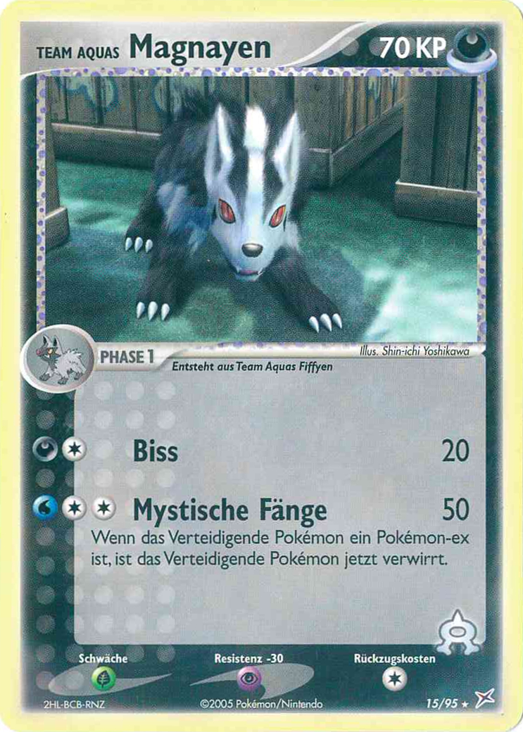 Team Aquas Magnayen 15 — EX Team Magma vs Team Aqua (German Pokémon TCG card)