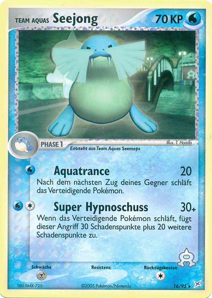 Team Aquas Seejong 16 — EX Team Magma vs Team Aqua (German Pokémon TCG card)