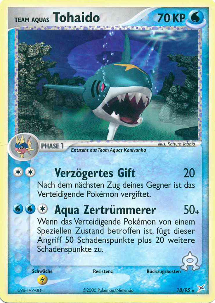 Team Aquas Tohaido 18 — EX Team Magma vs Team Aqua (German Pokémon TCG card)