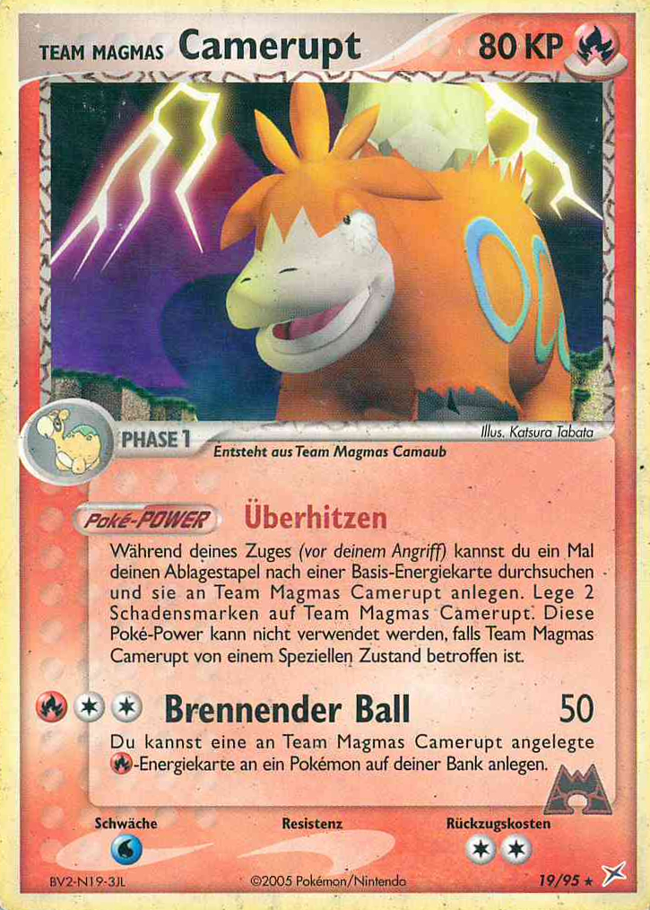Team Magmas Camerupt 19 — EX Team Magma vs Team Aqua (German Pokémon TCG card)