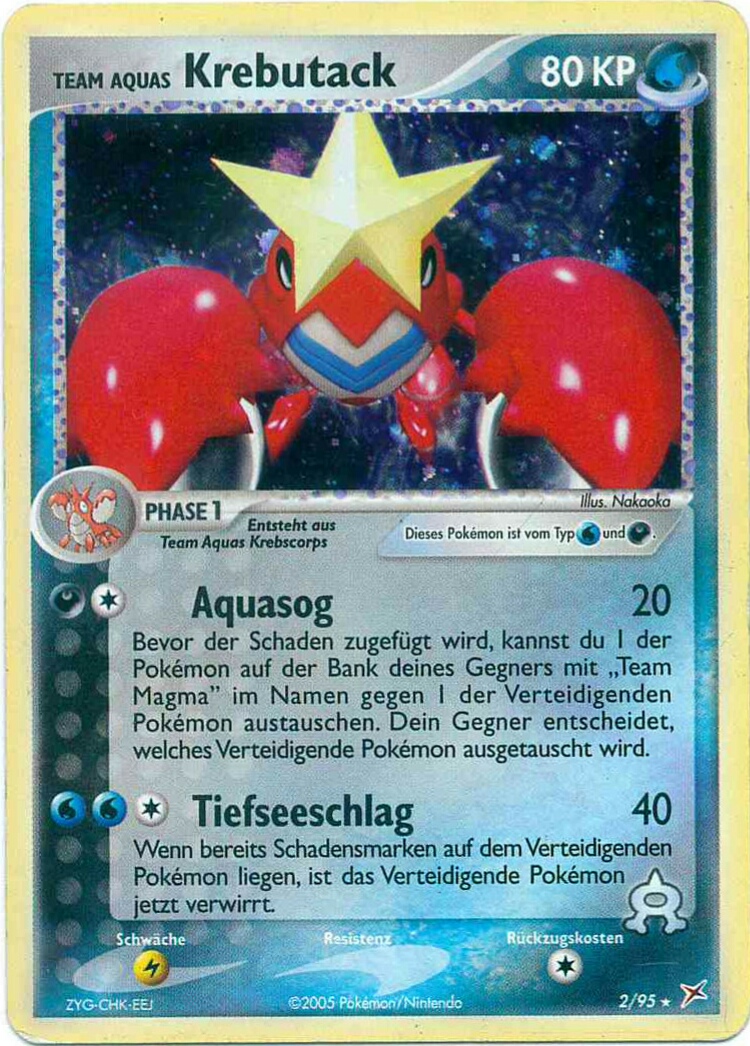 Team Aquas Krebutack 2 — EX Team Magma vs Team Aqua (German Pokémon TCG card)