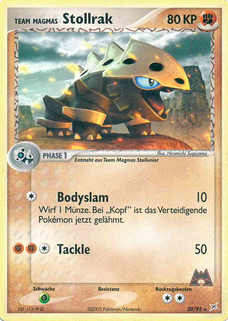 Team Magmas Stollrak 20 — EX Team Magma vs Team Aqua (German Pokémon TCG card)