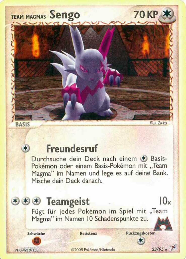 Team Magmas Sengo 23 — EX Team Magma vs Team Aqua (German Pokémon TCG card)
