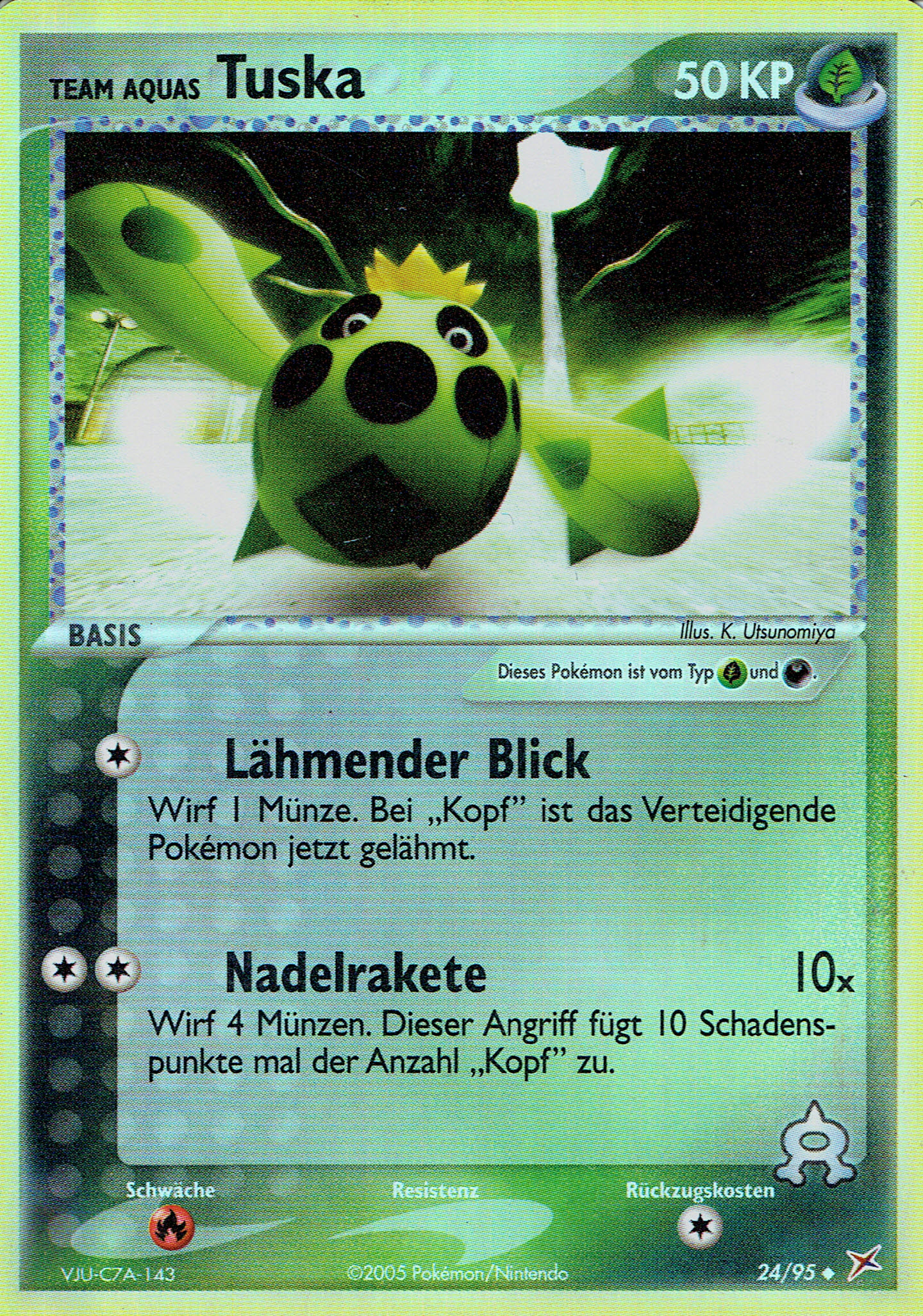 Team Aquas Tuska 24 — EX Team Magma vs Team Aqua (German Pokémon TCG card)