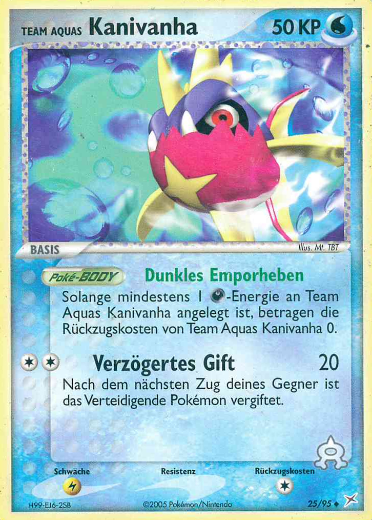 Team Aquas Kanivanha 25 — EX Team Magma vs Team Aqua (German Pokémon TCG card)