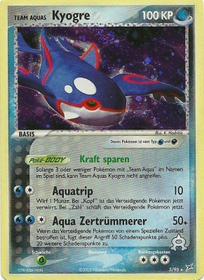 Team Aquas Kyogre 3 — EX Team Magma vs Team Aqua (German Pokémon TCG card)
