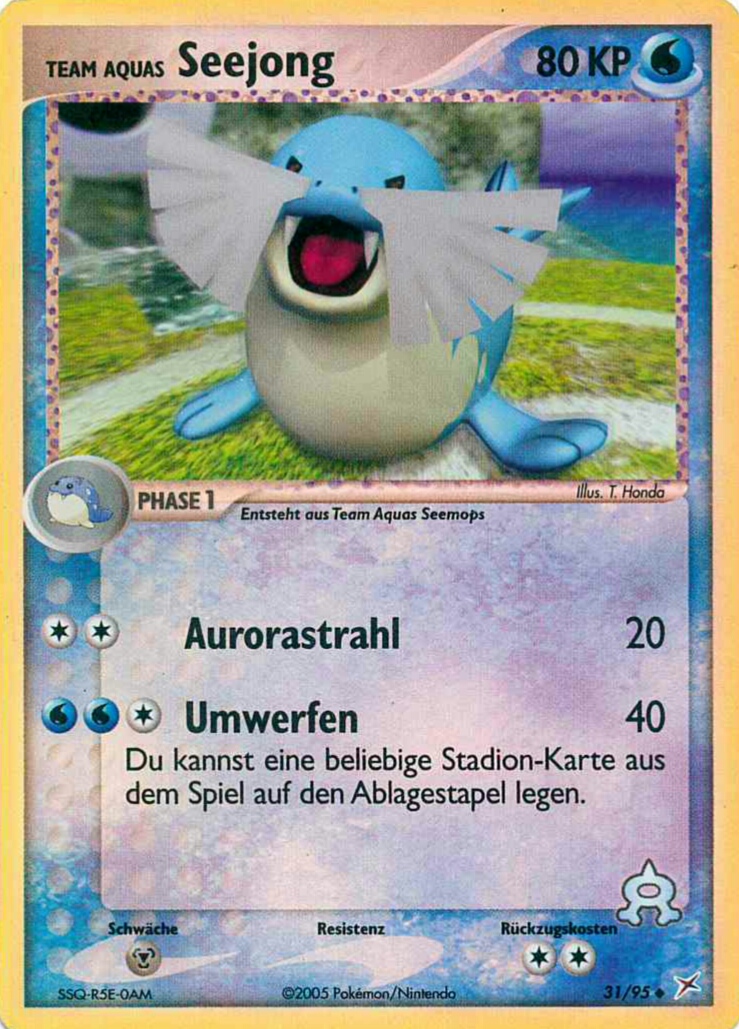 Team Aquas Seejong 31 — EX Team Magma vs Team Aqua (German Pokémon TCG card)
