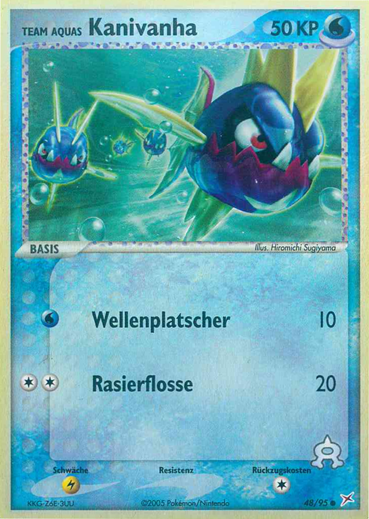 Team Aquas Kanivanha 48 — EX Team Magma vs Team Aqua (German Pokémon TCG card)