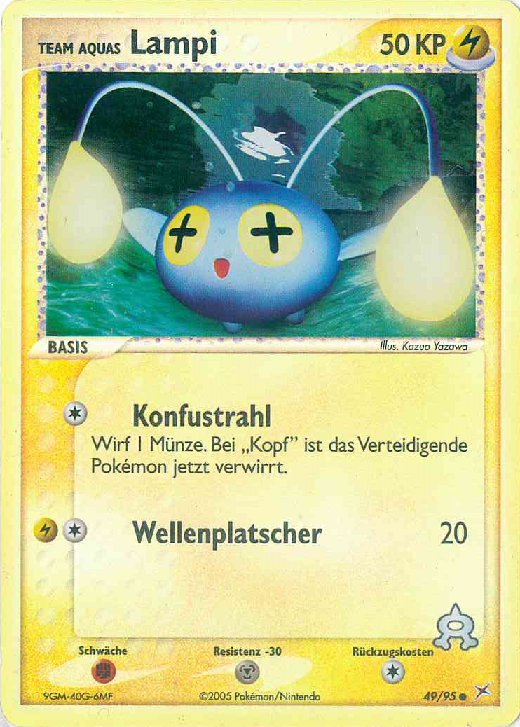 Team Aquas Lampi 49 — EX Team Magma vs Team Aqua (German Pokémon TCG card)
