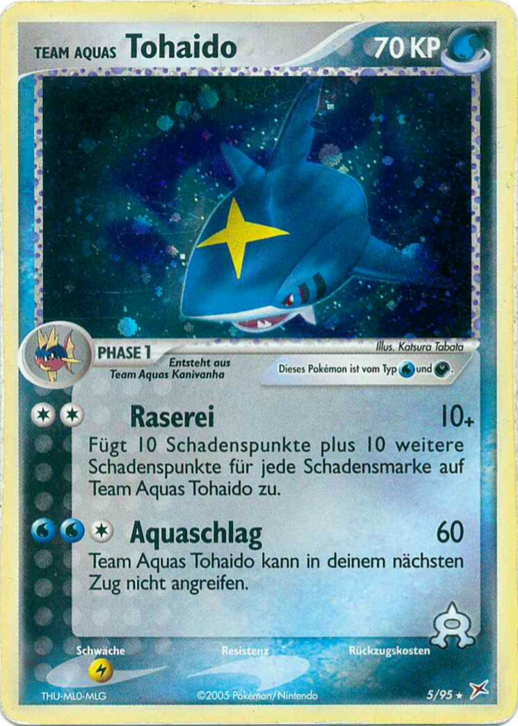 Team Aquas Tohaido 5 — EX Team Magma vs Team Aqua (German Pokémon TCG card)