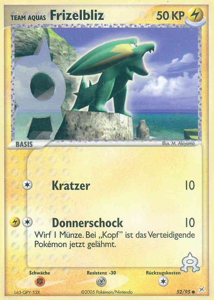 Team Aquas Frizelbliz 52 — EX Team Magma vs Team Aqua (German Pokémon TCG card)