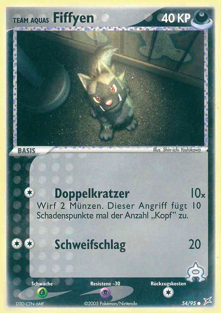 Team Aquas Fiffyen 54 — EX Team Magma vs Team Aqua (German Pokémon TCG card)